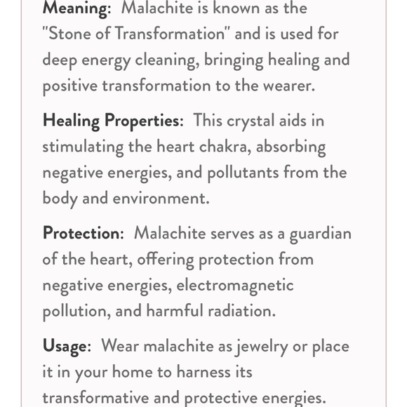 Malachite FreeForm Crystal - Picture 7 of 7